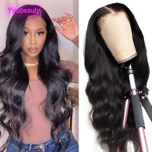 HD 4x4 Lace Front Wig Remy Virgin Virgin Hair Indiano Peruno Hair Brasileiro Cabelo Humano Onda 10-32 polegadas cor natural