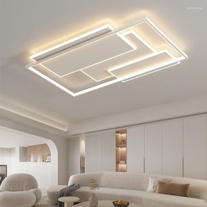 Ljuskrona Enkel modern vit LED -ljuskronor ljus levande matsal kök sovrum hall lampor tak inomhusbelysning