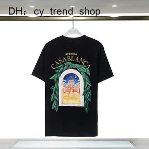 Casablanc Shirts Men Shirt Designers T-shirts Tees Apparel Tops Man Casual Chest Letter-shirt Luxury Clothing Street Shorts Sleeve Clothes Casablanca 21