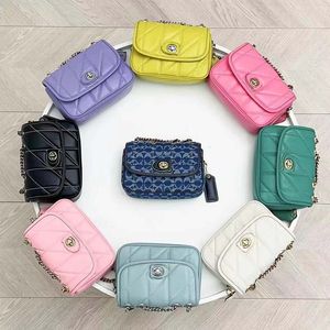 Diseñadores cadena bandolera bandolera colores dulces bolso de piel de cordero suave sillín mini mensajero totes atigrado solapa bolso de mano de calidad superior monedero monedero