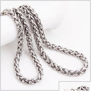 Chains Stainless Steel Necklace Keel Chain Flower Basket Europe And America 20 Inch Fegalo 38Mm Men Women Models Drop Delivery Jewel Dhn9Q