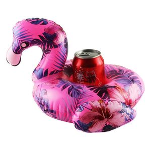 Inflatable Floats Tubes Flamingo Cup Holder table Water Coaster Floating Drink Cup Holder Swim Ring Swimming Pool Equipment Wholesale P230516