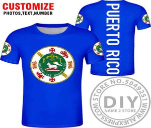 Porto Riko T Shirt DIY Özel Yapımlı İsim Numarası Pri Tshirt Nation Flag PrICAN İspanyol Ülke Kolej PO KOYULARI X06026281667