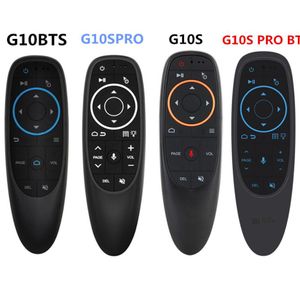 G10 G10S Pro Bt Remote Controlers صوت الخلفية 2.4G لوحات المفاتيح اللاسلكية Bluetooth 5.0 Air Mouse Gyroscope IR Learning for Android TV Box HK1 H96 MAX X96 X98 MINI