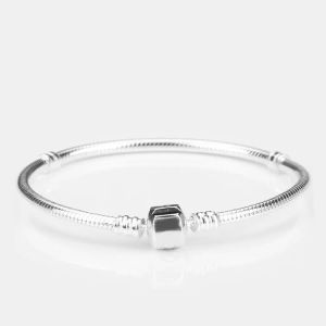 2023 neue Ankunft 925 Sterling Silber Armbänder 3mm Schlangenkette Fit Charm Bead Armreif Armband DIY Schmuck Geschenk für Frauen