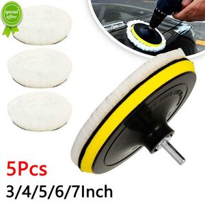 New 5Pcs Polishing Pad For Car Polisher 3/4/5 Inch Polishing Circle Buffing Pad Tool Kit For Car Polisher Discs Auto Cleaning Goods