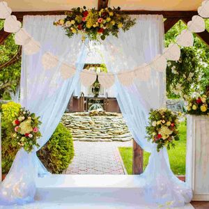 Decoração de festa Diy Heart Shape Bunting Banner Burlap Decorativo Garland em branco para casamento de aniversário