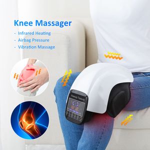 Leg Massagers Electric Heating Knee Pad Air Pressotherapy Massager Joint Infrared Therapy Arthritis Pain Relief Temperature Massage 230516