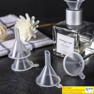 Mini funnels transparentes portáteis pequenos garrafas de gargalo plástico embalando ferramentas auxiliares de cozinha de cozinha acessório