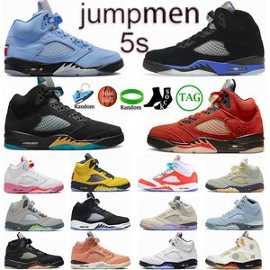 2023 Scarpe da basket 5 5s Uomo Dark On Mars Racer Blu Raging Blue Aqua Unc Sail Green Bean Oreo Scarpe da ginnastica da uomo Scarpe da ginnastica sportive di grandi dimensioni