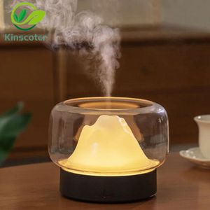 Fuktare Kinscoter Ultraljudsartonisk aromaterapi Essential Oil Arom Diffusor Difusor med varm och färg LED -lampa Fuktig fuktdificador för hemmet