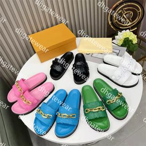 Fashion Womens Slides Designer Bathroom Slippers Luxury Brand Casual Outdoors Sandals Top Quality Genuine Leather Slipper