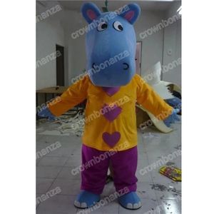 Leistung Nilpferd Maskottchen Kostüme Cartoon Karneval Unisex Erwachsene Outfit Geburtstag Party Halloween Weihnachten Outdoor Outfit Anzug