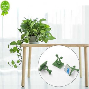 10Pcs Plant Climbing Wall Fixture Clips Rattan Vine Fixer Self-Adhesive Hook Invisible Garden Binding Clip Wall