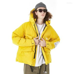 Men's Down Short Cargo Cotton Clothing Youth Jacket Hooded Thick Coat Tide Brand Original Winter Parkas