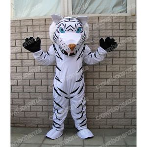 Performance White Tiger Maskottchen Kostüme Cartoon Karneval Unisex Erwachsene Outfit Geburtstag Party Halloween Weihnachten Outdoor Outfit Anzug