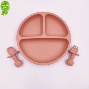 Piatto sicuro in silicone per bambini Solido simpatico cartone animato Piatti per bambini Aspirazione Toddle Training Stoviglie Ciotole per bambini