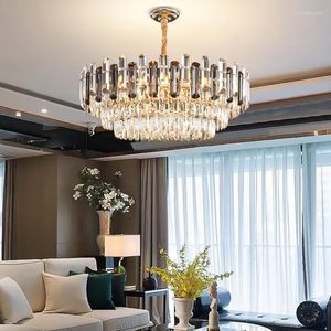 Lampy wiszące nowoczesne luksusowe kryształowe światło halowa wysokiej klasy lampa dekoracyjna lampa wisząca willa el mieszkanie żyrandel