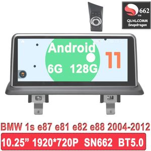 Android11 8Core 1920*720p Ram6G Rom128G Qualcomm Snapdragon 662 Autoradio für BMW 1 Serie E87/E81/E82/E88 2004-2012-BT5.0 Wi-Fi