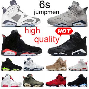Basketball Shoes 6 6s men women Sports Shoe Metallic Silver Black Cat Georgetown UNC White Cool Grey British Khaki olive Midnight Navy Bred Defining mens trainers