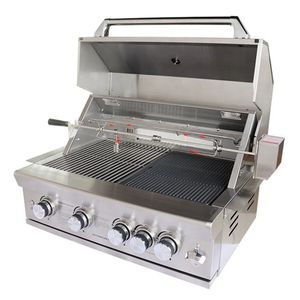 HNS-B4 utomhusbordstopp BBQ Gas Grill Barbecue Griddle Portable Camping BBQ Rostfritt stål rökfri grill