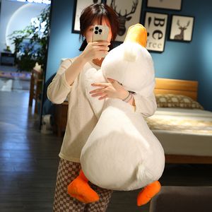 1PC 45-95cm Giant Long Plush White Goose Toy Stuffed Lifelike Big Ass Duck Hug Massage Throw Pillow Boyfriend Cushion For Girl