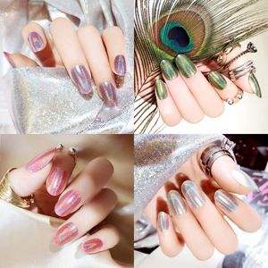 False Nails 24 PCS/Set Nail Patch Laser Gradient Art Accessories Shining Full Cover Fake Tool Sell