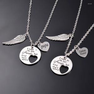 Pendant Necklaces Custom Stainless Steel Jewelry I Used To Be His/Her Angel Now He's/She's Memorial Necklace In Memory Of Loved One