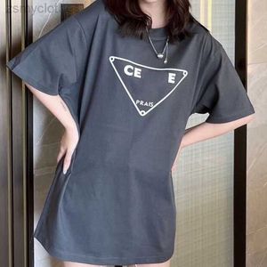 Brand CE Men's Cotton T-Shirts For Women Letter Printing Round Neck Loose Short Sleeve Unisex Half Sleeve Tee