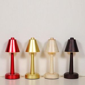 Bordslampor LED -laddningsstång Touch Dimning trådlös Portable Desk Lamp Restaurant Stand Lights Bedroom Bedside Light Fixtures