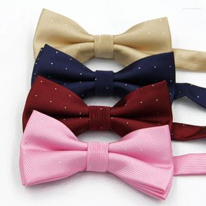 Bow Ties Novely Shiny Dots Bowties For Men mode Wedding Party Polyester Suit Tuxedo Bowknot Leisure Red Farterfly Cravate