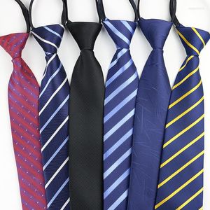 Bow Ties Fashion Jacquard 8cm för män England randiga män slips lyxiga slips formell affärsman bröllopsklänning lat blixtlås