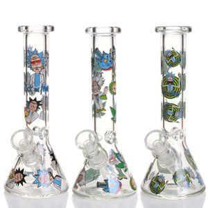 Smoking Pipes 8" glass pipe thick beaker bongs oil rigs water pipes Hookahs 18.8mm joint Ice Catcher bubbler for smoking Q240515