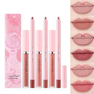 LIGLISS SDOTTER 2PSC/SET CONTOUT PEN WODYPROOM Mat Mat Liquid Lipstick Długotrwałe lipliner Sexy Makeup Cosme