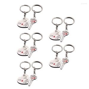 Portachiavi 10Pcs Cuore Rosso Set Per Gli Amici San Valentino Compleanno Regali di Laurea-Amore Chiave Serrature Regalo Amante