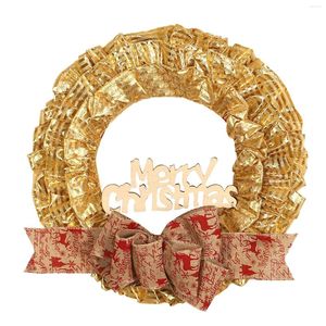 Fiori decorativi 2023 Christmas Letter Card Ribbon Hoop Garland Day Decoration Door Hanging Home Ghirlanda Grapevine