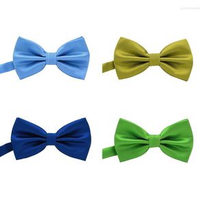 Bow Ties Blue Tie For Men Formal Dress Wedding Green Double Layer Groom Solid Color