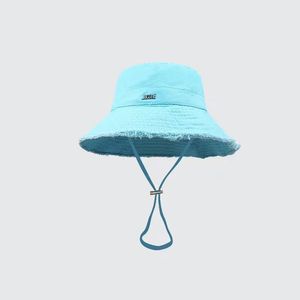 Casquette Bob Wide Brim Like ja Hats Designer Fischerhut für Damen mit ausgefranster Kappe