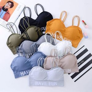 Completo da yoga Reggiseno sportivo per fitness da donna Bralette senza cuciture Solid Quick Dry Imbottito Gym Crop Top Push Up Sport Top