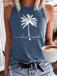 Women's Tanks Camis Tank Tops Women Vintage Coconut Tree Graphic Sleeveless Shirt Loose Tanks Beach Vacation Cami Casual Summer Vest Funny Letter T230517