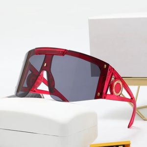 Óculos de sol de luxo Red Sun Designers Integrated Glasses Integrated Sun para mulher Novo ciclo Luxo tendências de lazer da moda Goggle Overdoor Driving Sunglasses