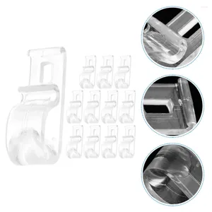 Curtain 12 Pcs Pull Bead Hook Shower Rings Transparent Window Shades Pulls Roller Clips Hooks Blind Clear