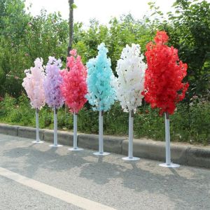 1.5M 5feet Height white Artificial Cherry Blossom Tree Roman Column Road Leads For Wedding Mall Opened Props