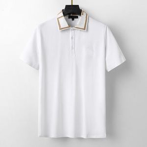 Men's Summer Shirt 2023 solid color Polo short sleeve breathable fashion Polos print lapel casual short sleeve top