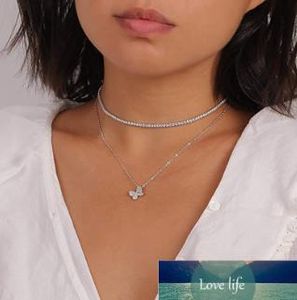 American Popular Hip Hop Zircon Necklace for Women In Style Full Diamond Tennis Chain Hot Girl Necklace Choker