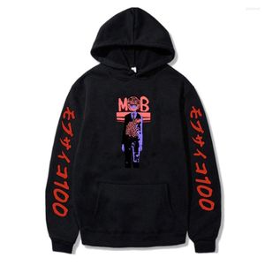 Erkek Hoodies Mob Psycho 100 Anime Baskı Yaratıcı Tasarım Grafik Unisex Sweatshirt Sonbahar Kış Sokak Giyim All Maç Match/Woman Hoody