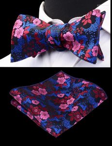 Bow Ties Moda İpek Kendi Kendine Kuval Beslenmiş Çiçek Bowtie Seti Adam Yeşil Bowknot Mendil Partisi İş Ofisi Düğün Hediye Aksesuarları