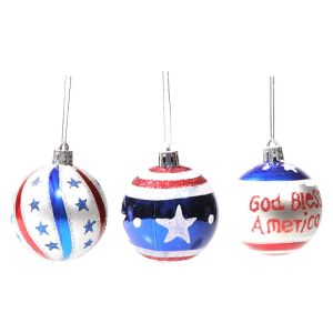 Ornaments 12PCS Memorial Ball 4th of July Tree Independence Day Hanging Party Patriotic Decorations 0518