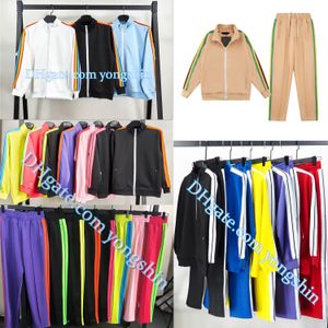 Designer-Sweatshirts für Herren, Kapuzenpullover, Sportanzug, Oberteil mit Reißverschluss + Hose, Streifendesign, bequeme, lässige Pullover, Hosen, mehrfarbig passende schwarze Jacke, Trainingsanzüge