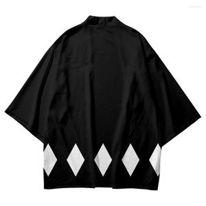 Ubranie etniczne moda czarny druk swetnia haori plaża yukata tradycyjne szorty kimono japońskie streetwearne kobiety Koszule samurajskie topy samurajskie